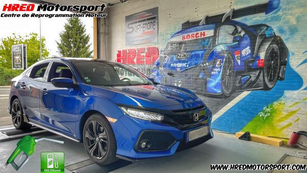 Reprogrammation E85 et performance pour Honda Civic 1.5T 182ch (2017)